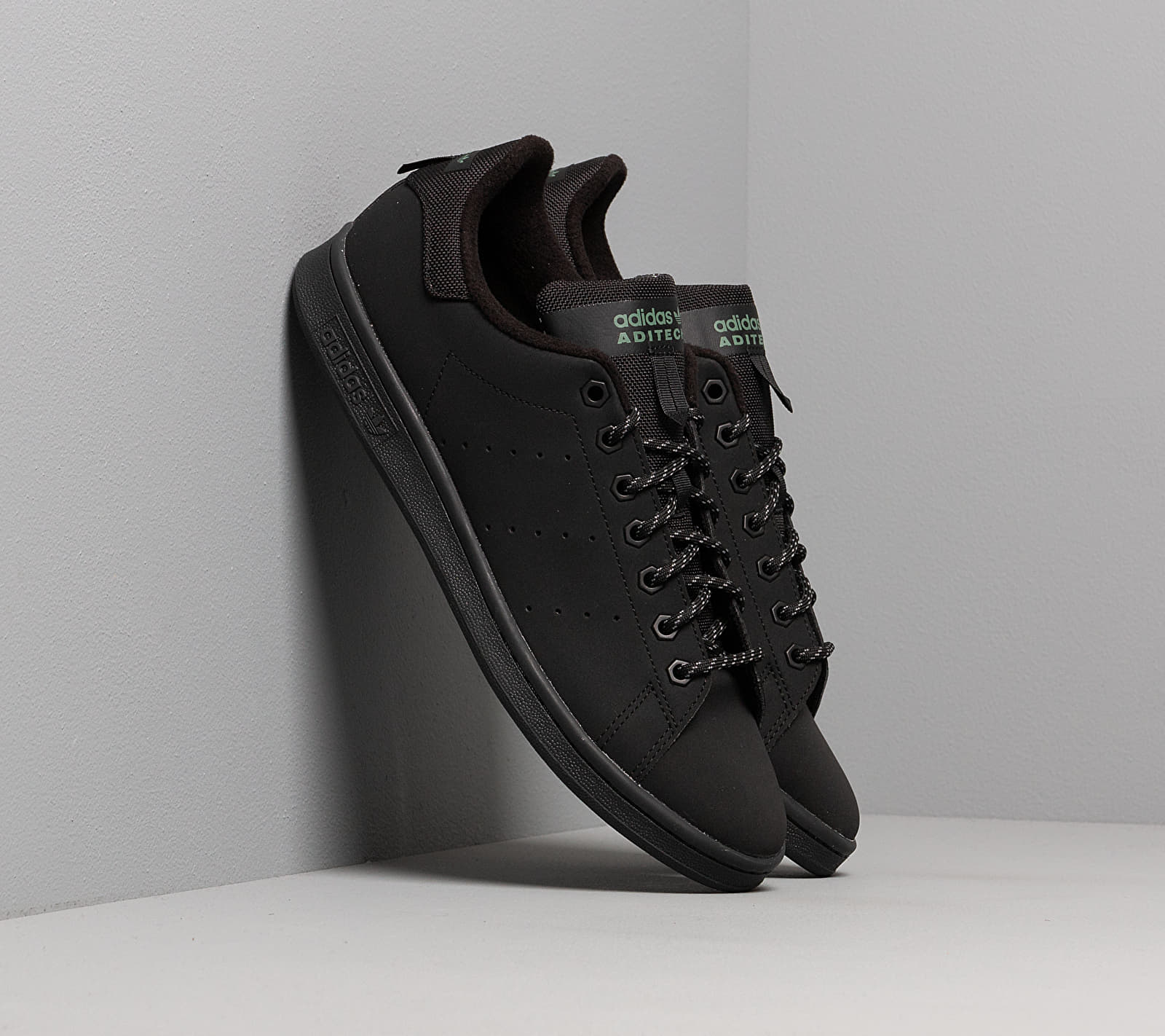 Adidas Stan Smith Core Black Core Black Trace Green AllShoes.BG