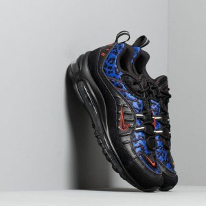 Nike W Air Max 98 Premium Black/ Habanero Red-Racer Blue