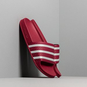 Adidas Adilette Core Burgundy/ Ftw White/ Core Burgundy