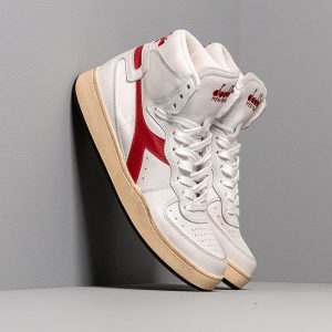 Diadora Mi Basket Used White/ Garnet