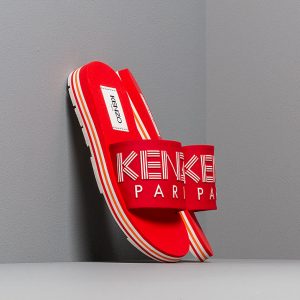 Kenzo Papaya Flat Sporty Mules Medium Red