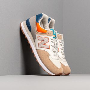 New Balance 574 Beige/ Blue/ Orange