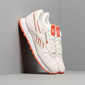 Reebok Cl Leather Chalk/ Fiery Orange/ White