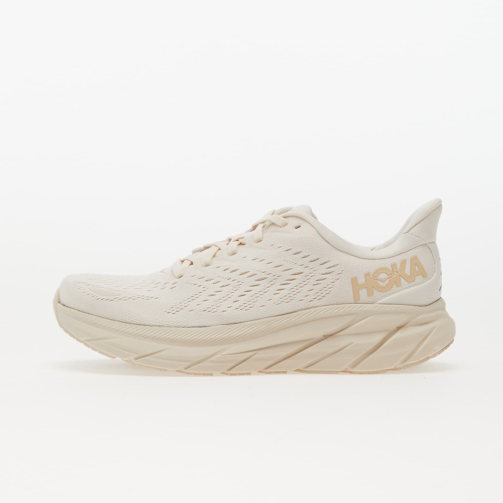 Hoka One One® M Clifton 8 Eggnog/ Shifting Sand AllShoes.BG